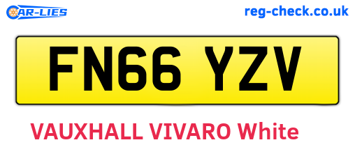 FN66YZV are the vehicle registration plates.