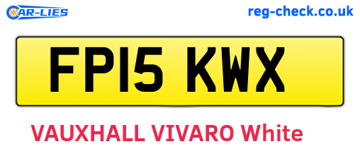 FP15KWX are the vehicle registration plates.
