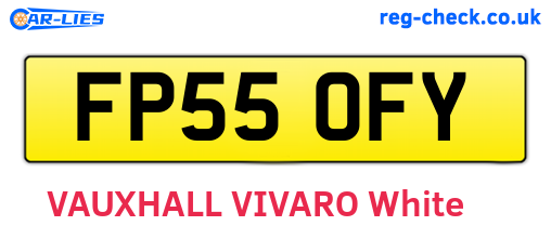 FP55OFY are the vehicle registration plates.