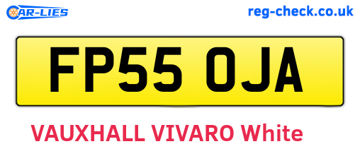 FP55OJA are the vehicle registration plates.