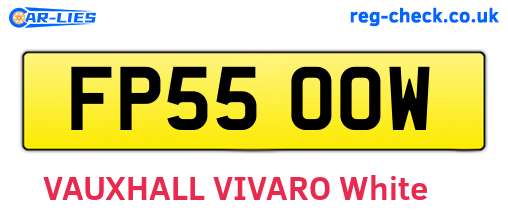 FP55OOW are the vehicle registration plates.