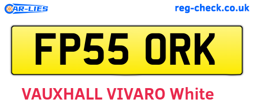 FP55ORK are the vehicle registration plates.