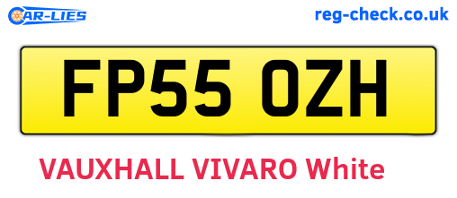 FP55OZH are the vehicle registration plates.