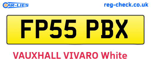 FP55PBX are the vehicle registration plates.