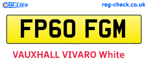 FP60FGM are the vehicle registration plates.