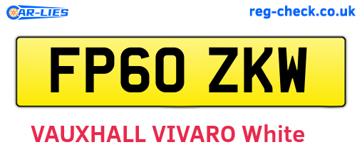 FP60ZKW are the vehicle registration plates.