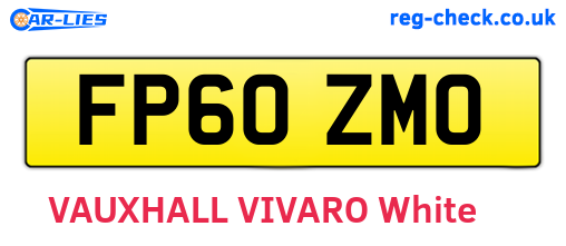 FP60ZMO are the vehicle registration plates.