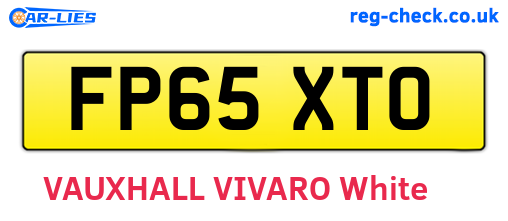 FP65XTO are the vehicle registration plates.