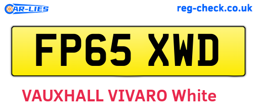 FP65XWD are the vehicle registration plates.