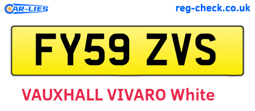 FY59ZVS are the vehicle registration plates.