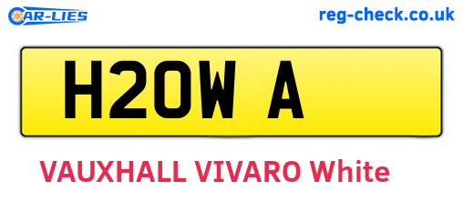 H2OWA are the vehicle registration plates.