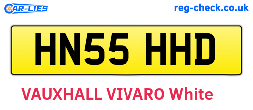 HN55HHD are the vehicle registration plates.