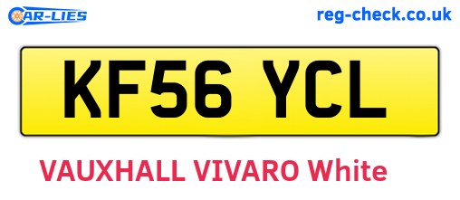 KF56YCL are the vehicle registration plates.