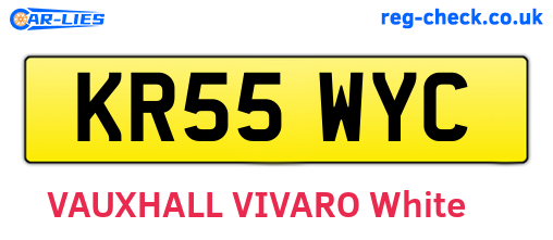 KR55WYC are the vehicle registration plates.