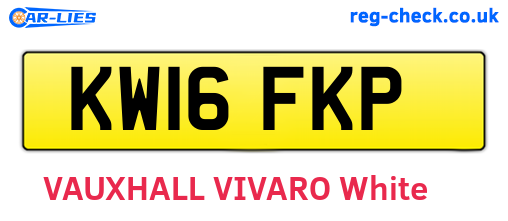 KW16FKP are the vehicle registration plates.