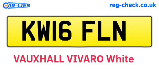 KW16FLN are the vehicle registration plates.