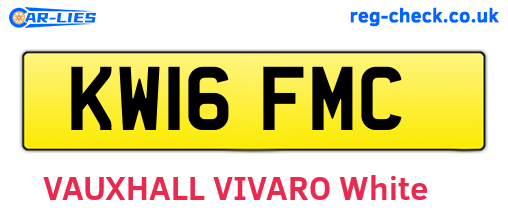 KW16FMC are the vehicle registration plates.