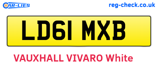 LD61MXB are the vehicle registration plates.