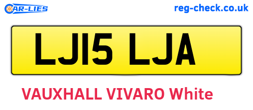 LJ15LJA are the vehicle registration plates.