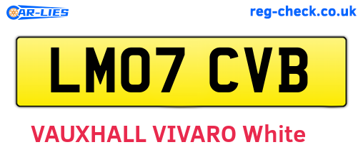 LM07CVB are the vehicle registration plates.