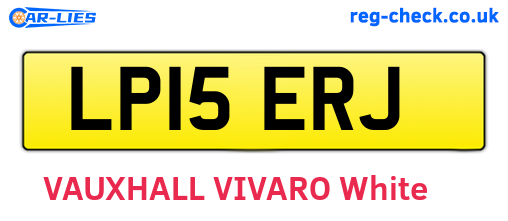 LP15ERJ are the vehicle registration plates.