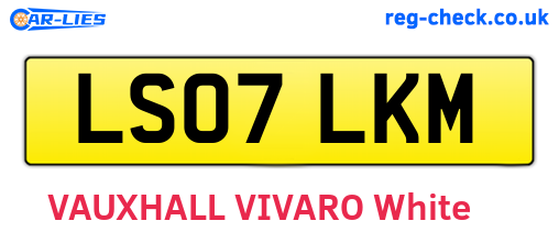 LS07LKM are the vehicle registration plates.