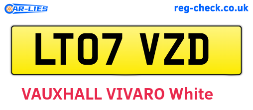 LT07VZD are the vehicle registration plates.