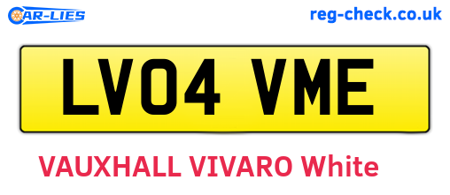 LV04VME are the vehicle registration plates.