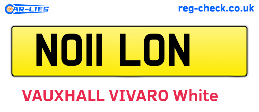 NO11LON are the vehicle registration plates.