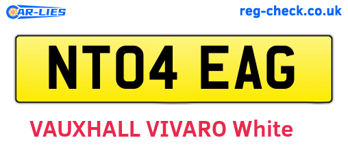 NT04EAG are the vehicle registration plates.