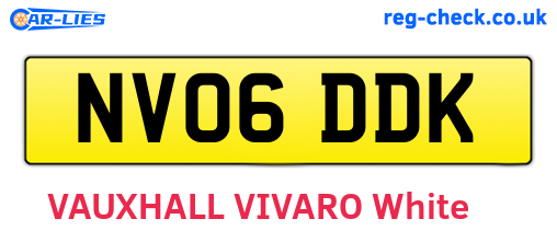 NV06DDK are the vehicle registration plates.
