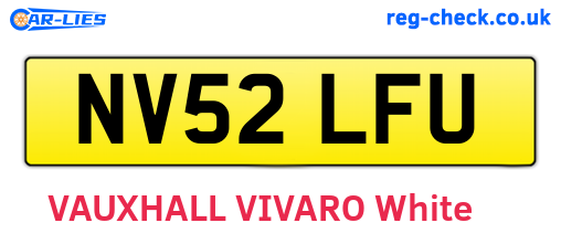 NV52LFU are the vehicle registration plates.
