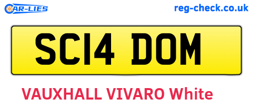 SC14DOM are the vehicle registration plates.