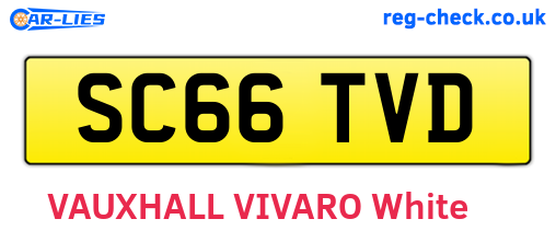 SC66TVD are the vehicle registration plates.