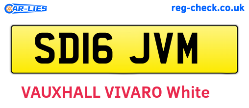 SD16JVM are the vehicle registration plates.