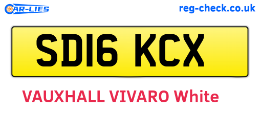 SD16KCX are the vehicle registration plates.