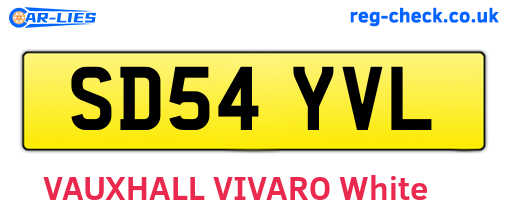 SD54YVL are the vehicle registration plates.