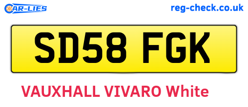 SD58FGK are the vehicle registration plates.