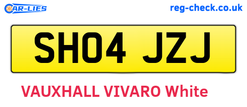 SH04JZJ are the vehicle registration plates.