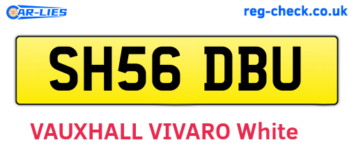 SH56DBU are the vehicle registration plates.