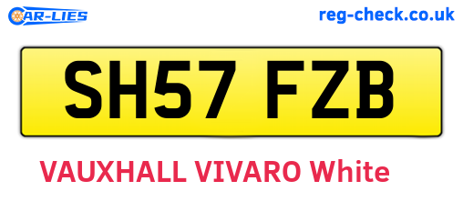 SH57FZB are the vehicle registration plates.