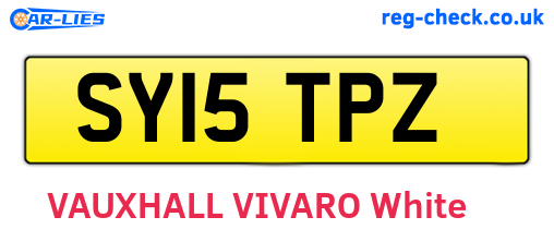 SY15TPZ are the vehicle registration plates.