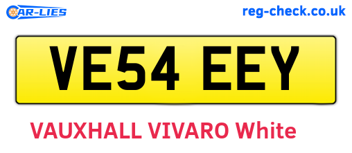 VE54EEY are the vehicle registration plates.
