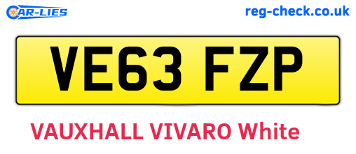 VE63FZP are the vehicle registration plates.