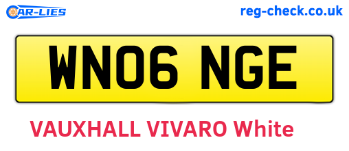 WN06NGE are the vehicle registration plates.
