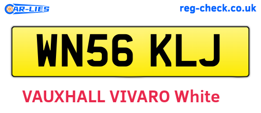WN56KLJ are the vehicle registration plates.