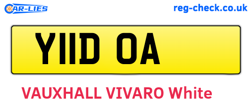 Y11DOA are the vehicle registration plates.