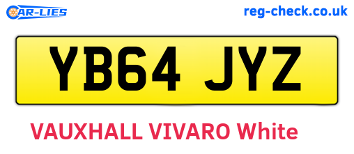 YB64JYZ are the vehicle registration plates.