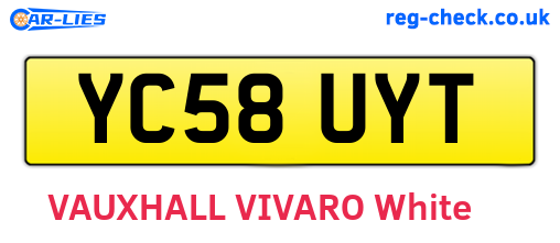 YC58UYT are the vehicle registration plates.
