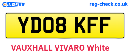 YD08KFF are the vehicle registration plates.